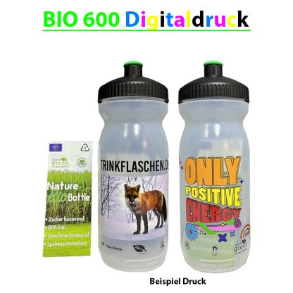 Nature BIO Trinkflasche 600ml BM Digitaldruck